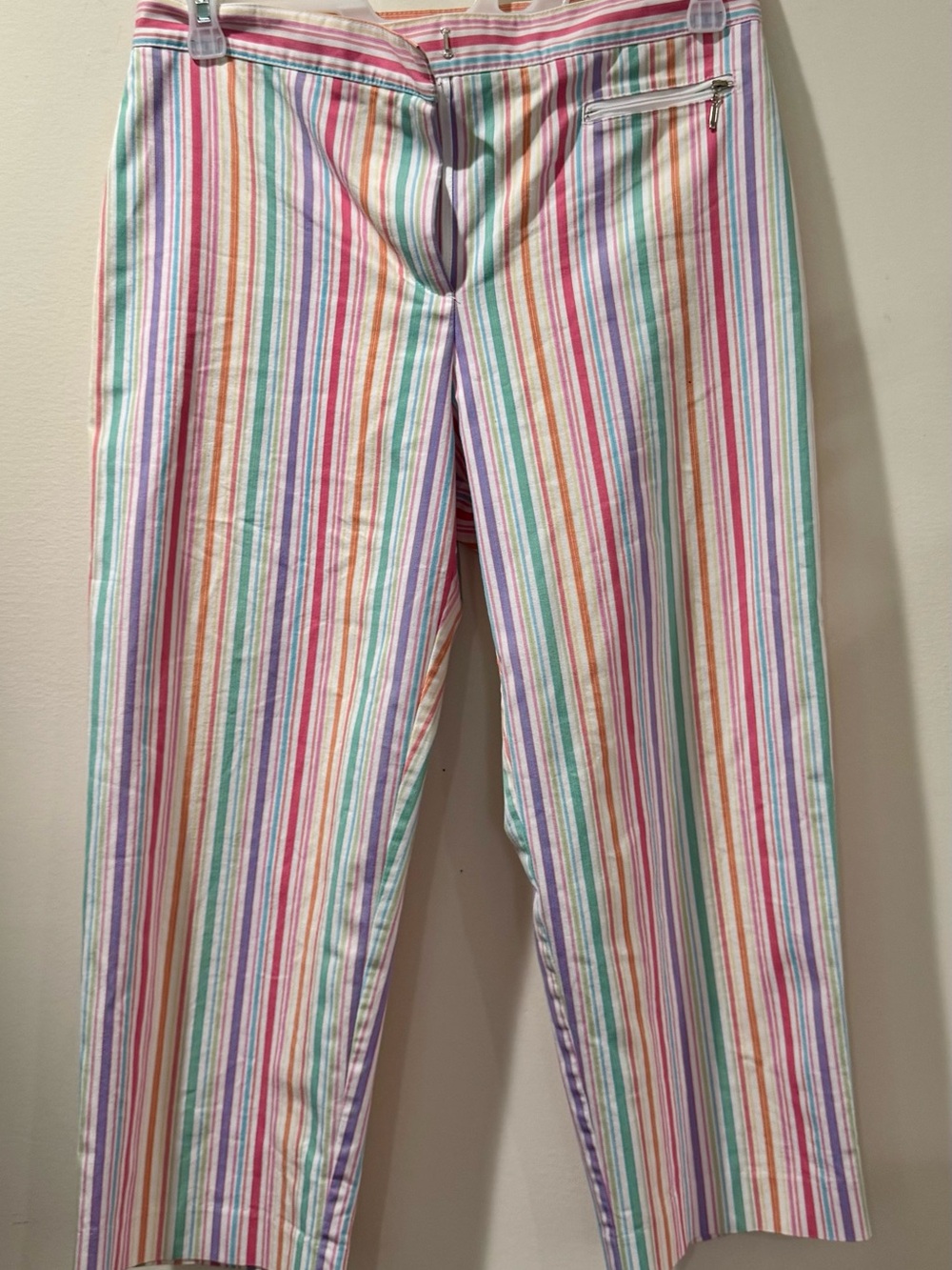 Sport Collection Multicolor Pastel Striped Capris - Picture 1 of 4